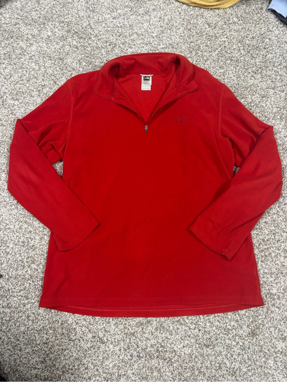 The North Face Bright Red Fleece Half-Zip Pullover